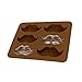 SET OF 3 PACK Mustache Ice Cube Chocolate Soap Tray Mold Party maker (Ships From USA)