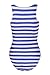 Farktop Women High Waisted Swimsuit Sexy One Piece Padded Bikini Swimwear Tie Front,Blue,Medium