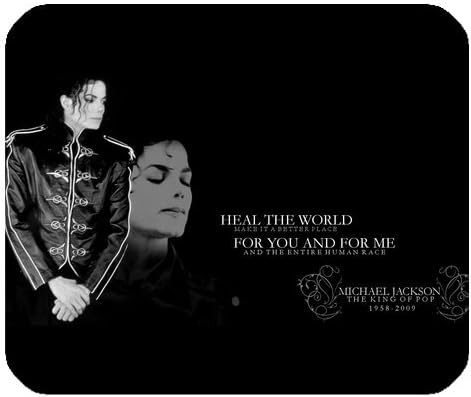 King Of Pop Michael Jackson Customized Standard Rectangle Black Mouse Pad Mat