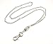 Brenda Elaine Jewelry Silver Plated Women's Fashion Lanyard Necklace ID Badge Holder, 32 Inch Silver Chain with White Pearls & Rear Lobster Clasp