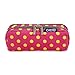J World New York Girls' Jojo 01 Pencil Case, Pink Buttons