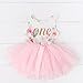 Grace & Lucille - Baby First Birthday Dress | Baby Pink Floral Dress | Sleeveless Birthday Outfit | 12-24 Months | 1T / 2T | Pink Floral