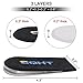 SQHT Adjustable Orthopedic Heel Lift - Height Increase Insoles for Leg Length Discrepancies and Achilles Tendonitis, Heel Cushion Lifts for Heel Pain (Black: Small-Women's 4.5-9.5|Men's 6-8.5)