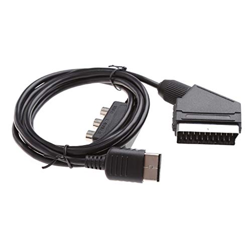 FidgetKute RGB Scart TV Lead DC Console Cable Cord with AV Box Adapter for Sega Dreamcast