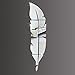 Coohole Removable Feather Mirror Wall Stickers Decal Art Vinyl Home Room Decoration DIY, Silver