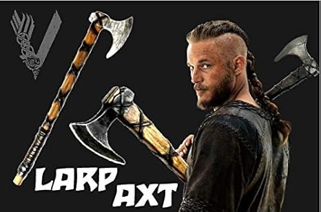 Tuck Merch Wikinger Axt Ragnar Lothbrok - LARP Schaumstoffwaffe 63 x 14 cm - Axt Vikings