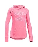 Under Armour Girls' Waffle Hoodie, Super Pink/Pink Punk, Youth Medium