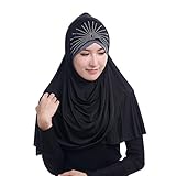 Daxin Bonnet Ninja Neck Cover Muslim Islamic Wrap Scarfs Lightweight Hijab Scarf