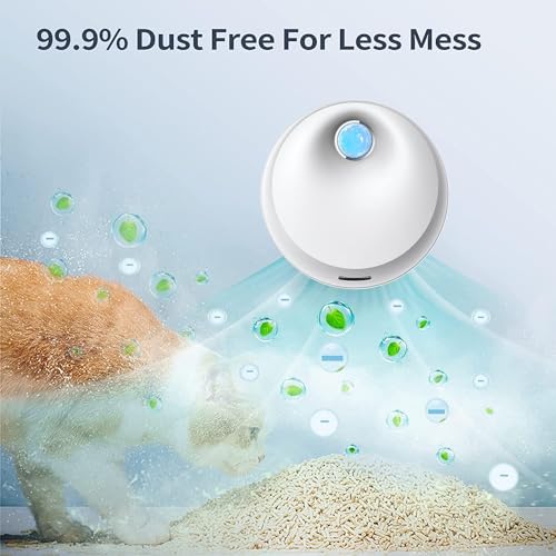 LBOYLOVE Cat Litter Box Deodorizer - 5000mAh Rechargeable, Dust-Free Air Purifier for Cats and Dogs, Odor Elimination for Pet Manure Box