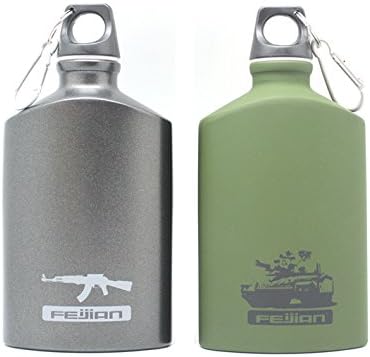 FEIJIAN Drink Bottle Aluminum 500ML Metal Water Bottle Military Bottle Camouflage Bottle Sports & Outdoors Bottle Army Bottle Filitary Kettle Army Kettle