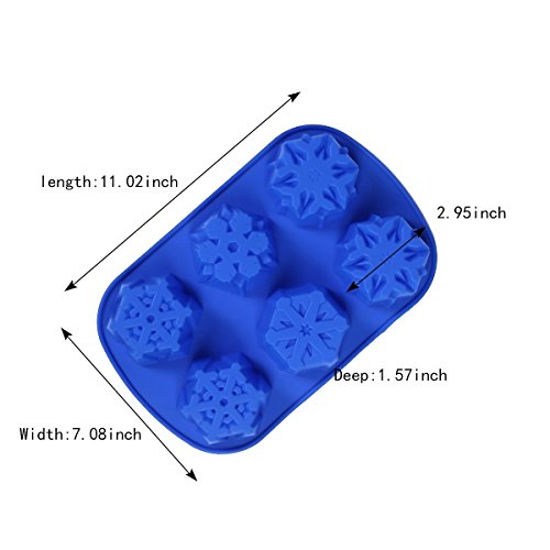 IHOMECOOKER 4PC Silicone Christmas Baking Mold Set Christmas Tree Snowflakes Snowman Cake Mold Set