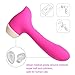 Sucker & Vibrator, Waterproof Rechargeable G Spot & Nipple & Clitoris Stimulator, 11 Powerful Vibrating Modes Sex Toy (Pink)