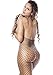 BAOQISHAN Women's Fishnet Sexy High Elasticity Crotchless Bodystocking Cupless Lingerie (Black)