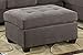 BOBKONA Michelson 3-Piece Reversible Sectional with Ottoman Sofa Set, Charcoal