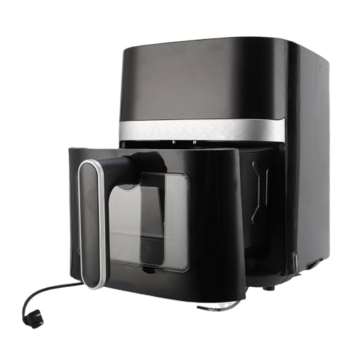 Mingzhe Large Capacity Visual Window Electric Fryer Cooker for Chicken French Fries Oilless Fryer Black