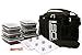 Isolator Fitness 3 Meal ISOBAG Meal Prep Management Insulated Lunch Bag Cooler with Stackable Meal Prep Containers, ISOBricks, and Strap - MADE IN USA (Black/Silver Accent)