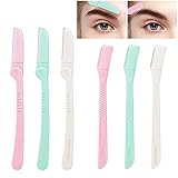 ETEREAUTY Eyebrow Razor Kit【Newest 2019】, 6 Pcs Perfect Eyebrow Shaper Razor for Women and Men, Foldable Facial Razor with Unique and Safer Fine Mesh & Precision Cover