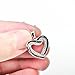 SILVER MOUNTAIN Two Tone 925 Sterling Silver Infinite Love Heart Pendant with CZ Necklace For Women, 18