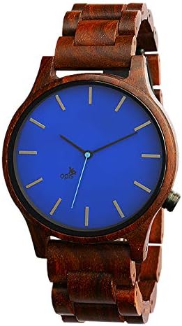 Opis TechnologyOpis UR-M1 Wooden Wrist Watches for Men/Gents Wood Watches/Wood Watch for Gentlemen (Black Sandalwood, Red Sandalwood, Zebra Wood, White Maple)