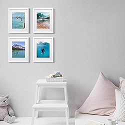 Egofine 8x10 Picture Frames Set of 4, Made of Solid