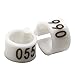 iherdsman 001-100 Multi-color Bird Leg Bands Numbered 8 mm Pigeon Parrot Chicks Leg Band Duck Clip Rings Bands (White)