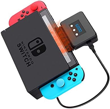 Amazon Duohao Switch冷却ファン ハイパワー スイッチ用 冷却ファン クーラー 吸熱式 扇風機 熱暴走 熱対策 温度表示 風量変更 スイッチドック 静音 スキンシール