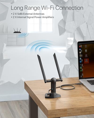 BrosTrend AC1200 Linux WiFi USB, Linux WiFi Adapter for Ubuntu Kali Mint Debian Kubuntu Mate Zorin PureOS Windows etc. Wi-Fi USB3.0 with 2 x 5dBi Antennas, Dual Band 5GHz 867Mbps + 2.4GHz 300Mbps