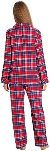 EVERDREAM Sleepwear Womens Flannel Pajamas, Long 100% Cotton PJ Set