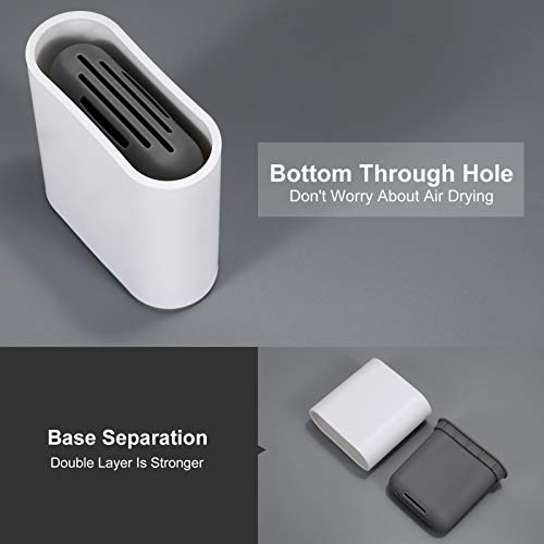 WERFORU Toilettenbürste, praktischer TPR-Bürstenkopf WC Bürste, Keine Tote Ecke Klobürste, Toilettenreinigungsbürste mit Sockel, kein Halter, 1 Stück, weiß