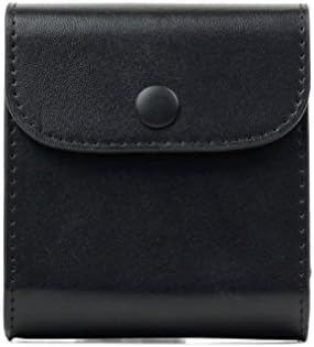 Classic Contracted PU Leather Button Storage Bag Pouch Photo Case for Fujifilm Instax Spuare SQ10 SP-3 Camera Films Accessories (Black)