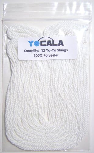 12 White Yoyo Strings