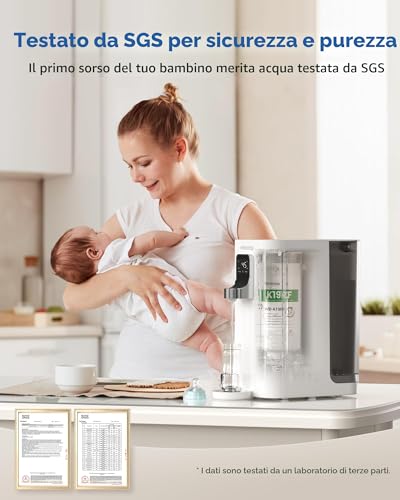 Waterdrop K19-H Instant Heater with Reverse Osmosis, Table Water Dispenser Without Connection, TDS Reduction, 4 Temperature Levels, Water Without Limescale