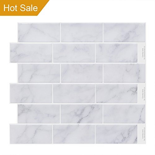 Vamos Tile Premium Anti Mold Peel and Stick Tile Backsplash,Self Adhesive Wall Tiles for Kitchen & Bathroom-11.2" x 10" (6 Sheets) - Thumbnail 7