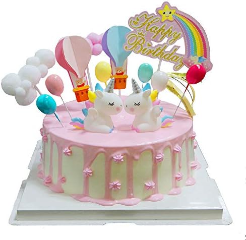 BluVast Cake Decoration, Cake Topper, 13 Pieces Cake Decoration Cake Toppers for Kids Boys Girls Birthday Wedding Baby Shower Party