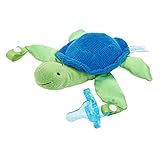 Dr. Brown's Lovey Pacifier and Teether Holder, 0m+, Turtle with Blue Pacifier