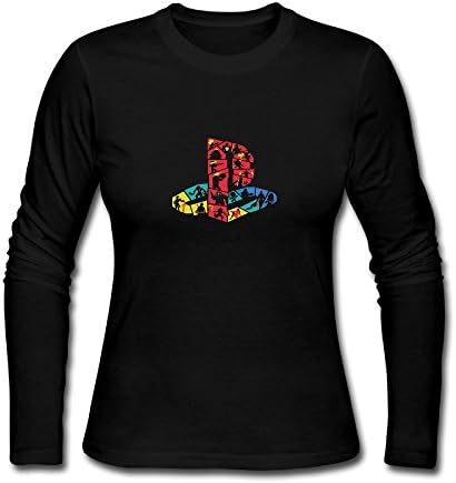 USM-Women's PlayStation GAME LOGO Long Sleeve Tees Shirt.