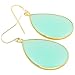 rockcloud Crystal Stone Dangle Hook Earrings Waterdrop Gold Plated