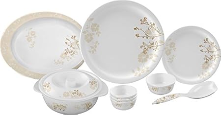 Servewell Petals Round Dinner Set, 31-Pieces