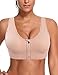 Kimikal Women Post-Surgery Wire Free Sports Bra (M(34A,34B,34C), Beige 2)