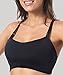 Gratlin Women's Nursing Bras Support Sports Racerback Wireless Padded Breastfeeding Maternity Bras Black X-Large
