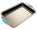 Bakeware Set -Premium Nonstick Baking Pans -Set of 5- Includes a Pie Pan, Square Cake Pan, Baking Pan, Bread Pan, Cup Cake Pan with Blue Silicone Hnadles By Intriom