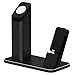 Apple Watch Stand .ZIKU Aluminum Apple Watch iPhone X/8/8Plus/7/7Plus/6s/6s Plus Dock, [2 in 1 Charging Dock]Apple Watch Charging Stand, Charger Station for Apple Watch Series 3/2/1--BLACK