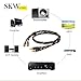 SKW Audiophiles RCA Cable 2RCA Male to 2RCA Male HiFi System Interconnect Cable with Diameter 7mm(4.9ft/1.5M,Black,Nylon)