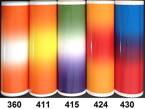 5 Rolls Pack 15" X 120" Rainbow Vinyl (Graduated Vinyl)