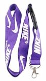 Nike Purple Lanyard Keychain Holder with Snap Buckle