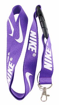 Nike Purple Lanyard Keychain Holder with Snap Buckle