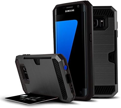 Galaxy S7 Case, CoverBot Galaxy S7 PocketBook Dual Protective Credit Card Case [Card Slot][Drop Protection] for Samsung Galaxy S7 - BLACK