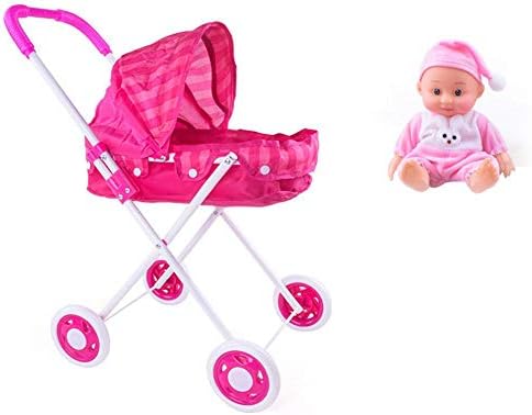 Smartey Doll Strollers - Children's Doll Trolley Boys and Girls Toy Cart Simulated Doll Toy for Indoor and Outdoor Use