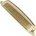 Southern Hills Brushed Brass Cup Pulls - 5 inch Screw Spacing - Pack of 5, Kitchen Drawer Pulls - Drawer Bin Handles, Satin Brass Kitchen Cabinet Hardware SHKM004-BRS-5