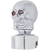 United Pacific 70611 Manual Transmission Shift Knob, Gearshift Knob, Chrome, Skull Head, 13/15/18 Speed, with Adapter